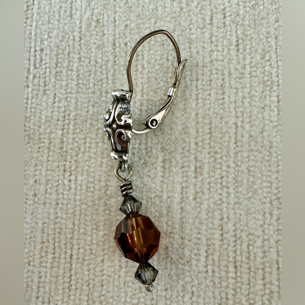 Vintage Brighton amber drop earrings - Picture 5 of 6